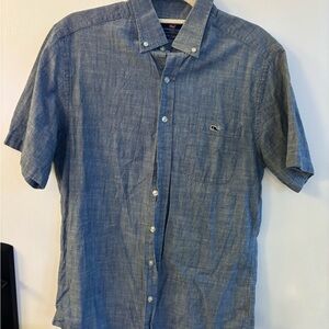 Vineyard Vines Chambray Blue Casual Shirt